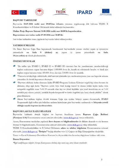 IPARD III Program� 12. Ba�vuru �a�r� �lan� Yay�mland�!